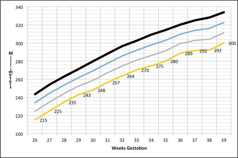 Crown Rump Length Chart Fetal Ultrasound Measurements