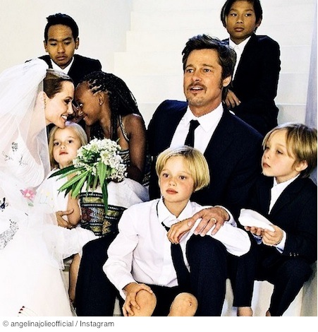 Angelina Jolie and family