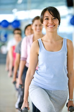 Women in exercise class