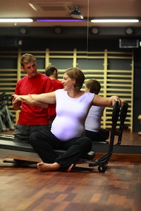 Prenatal pilates class