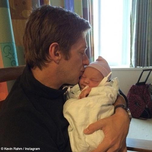 Kevin Rahm and baby girl