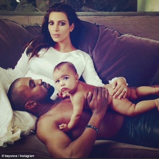 Kim Kardashian, Kanye West and baby North West