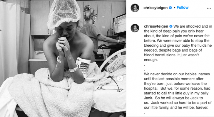 Chrissy Teigen and John Legend Suffer Pregnancy Loss After Placenta Complications