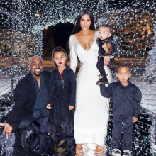 Kim and Kanye and family