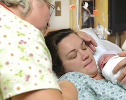 Delivery Room with Grandmother