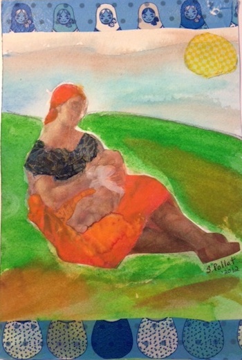Russian Woman with Baby
